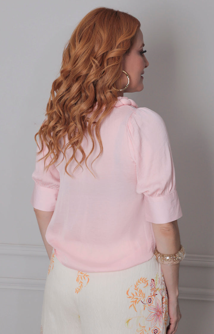 Blusa con trenzado superior - BLUSAS REGULAR Boutiquemirel 