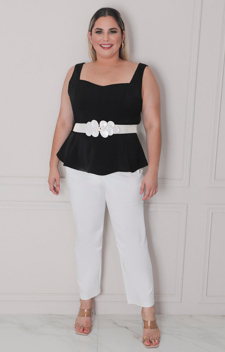 Blusa de tirantes peplum - BLUSAS CURVY Boutiquemirel 