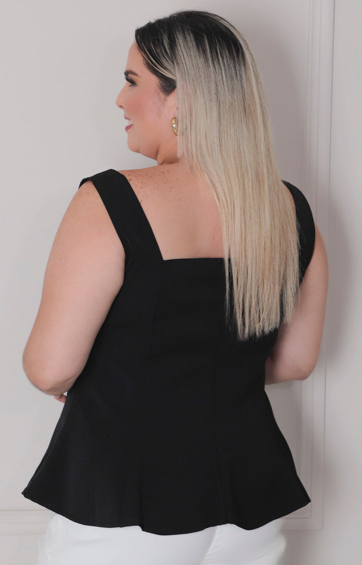 Blusa de tirantes peplum - BLUSAS CURVY Boutiquemirel 