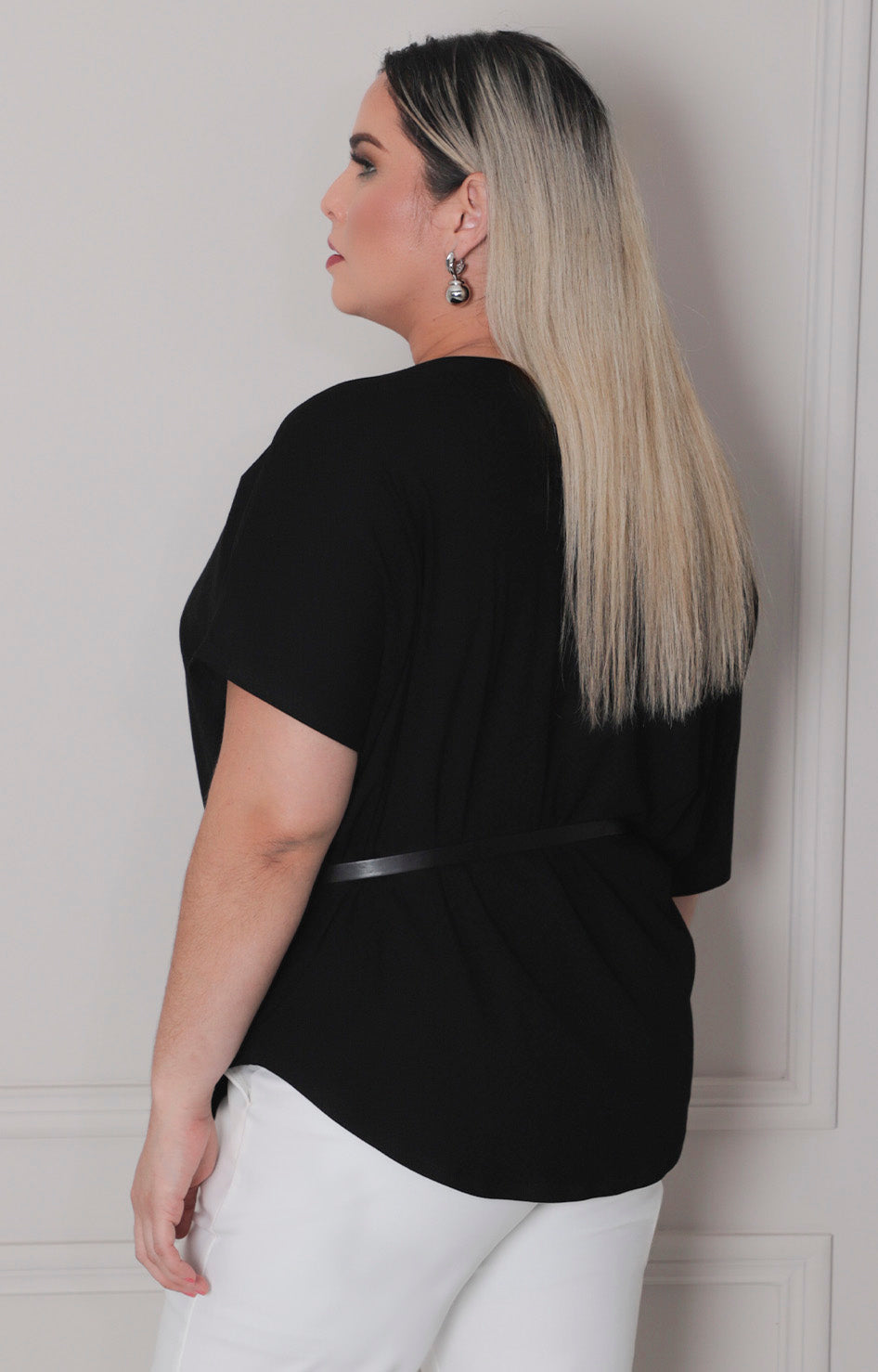 Blusa con cinturòn - BLUSAS CURVY Boutiquemirel 