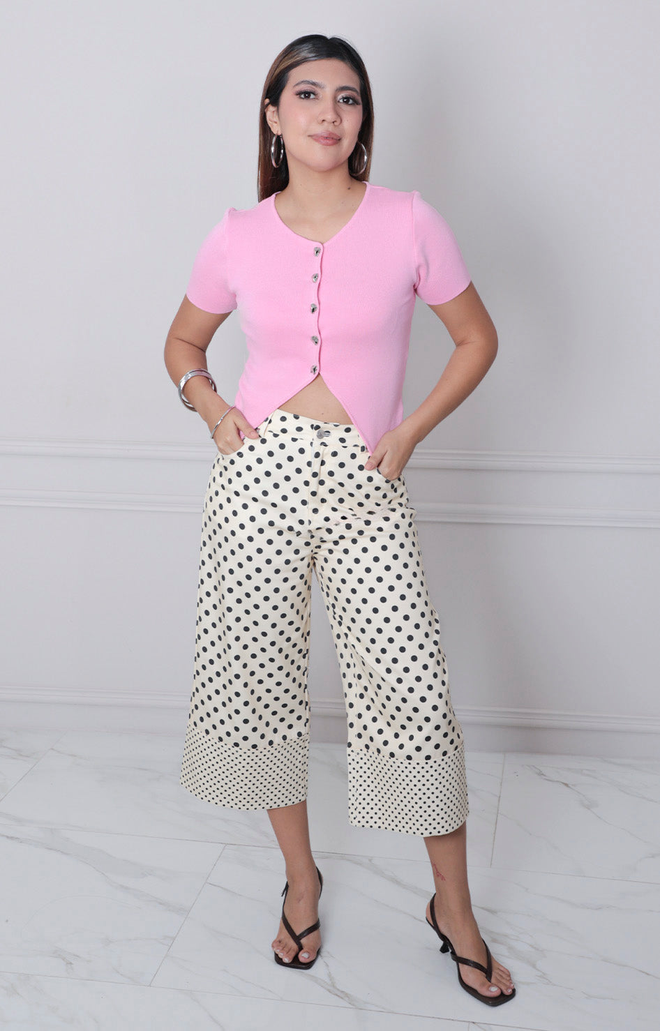 Blusa con botones frontal - BLUSAS REGULAR Boutiquemirel 