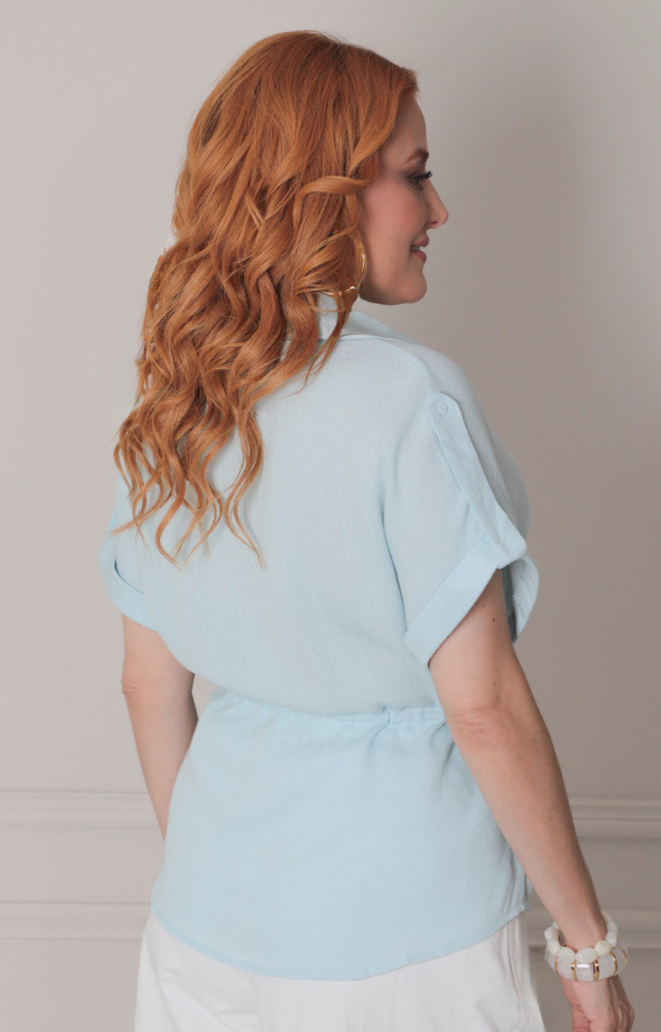 Blusa de botones con lazo - BLUSAS REGULAR Boutiquemirel 
