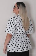 Blusa polka dots - BLUSAS CURVY Boutiquemirel 