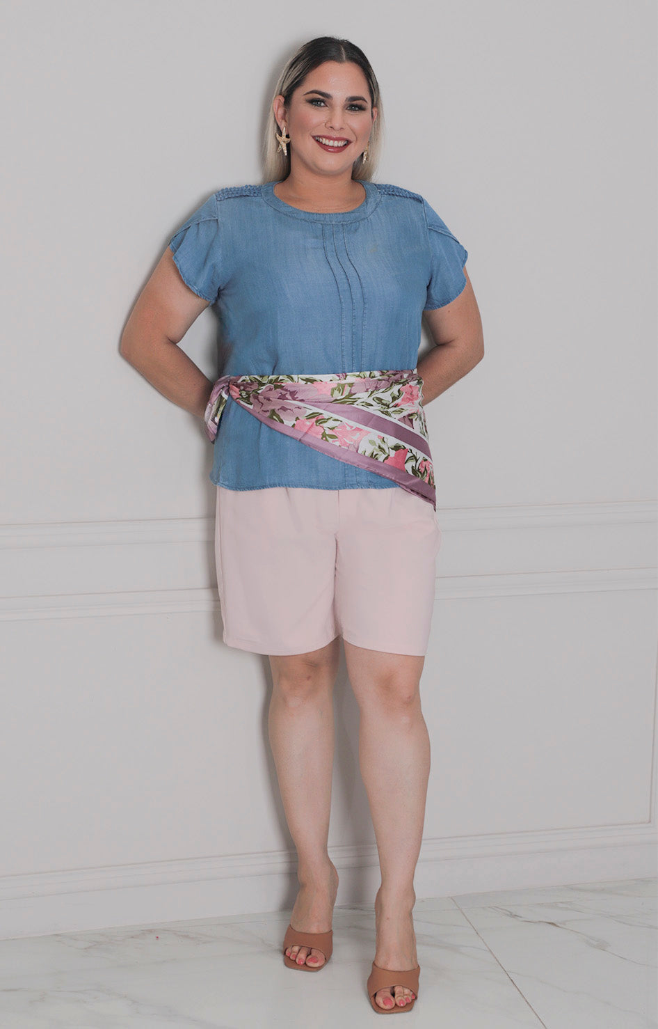 Blusa de mezclilla con mangas - BLUSAS CURVY Boutiquemirel 