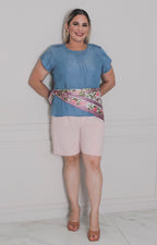 Blusa de mezclilla con mangas - BLUSAS CURVY Boutiquemirel 