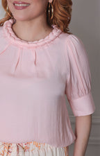 Blusa con trenzado superior - BLUSAS REGULAR Boutiquemirel 