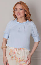 Blusa con trenzado superior - BLUSAS REGULAR Boutiquemirel 