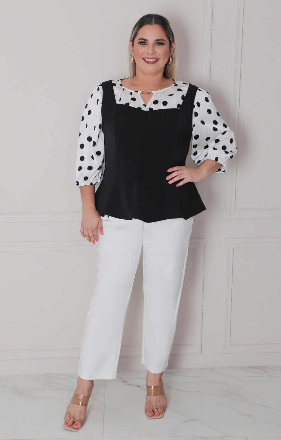 Blusa de tirantes peplum - BLUSAS CURVY Boutiquemirel 