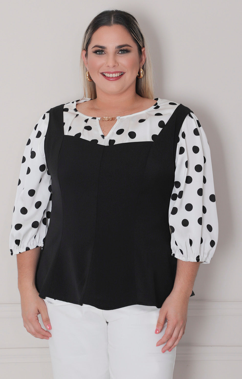 Blusa de tirantes peplum - BLUSAS CURVY Boutiquemirel 