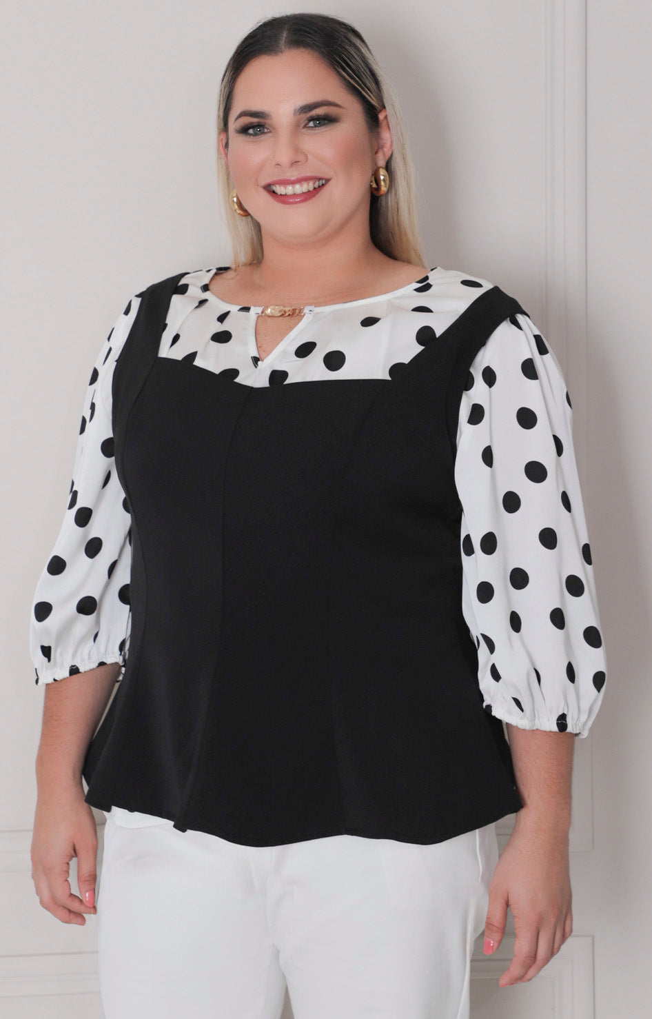 Blusa de tirantes peplum - BLUSAS CURVY Boutiquemirel 