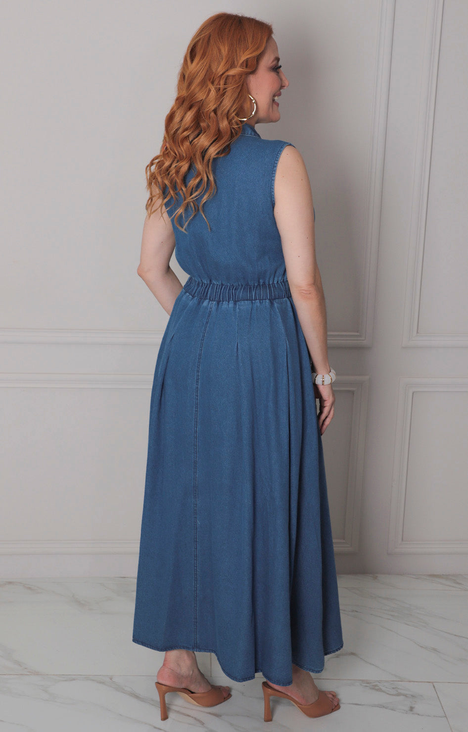 Vestido azul de mezclilla - VESTIDO LARGO REGULAR Boutiquemirel 