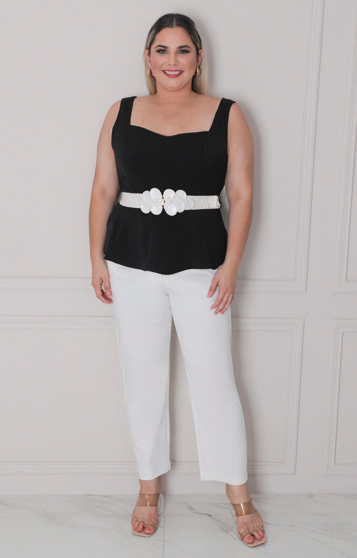 Blusa de tirantes peplum - BLUSAS CURVY Boutiquemirel 