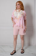 Blusa rosa estampada de botones - BLUSAS REGULAR Boutiquemirel 