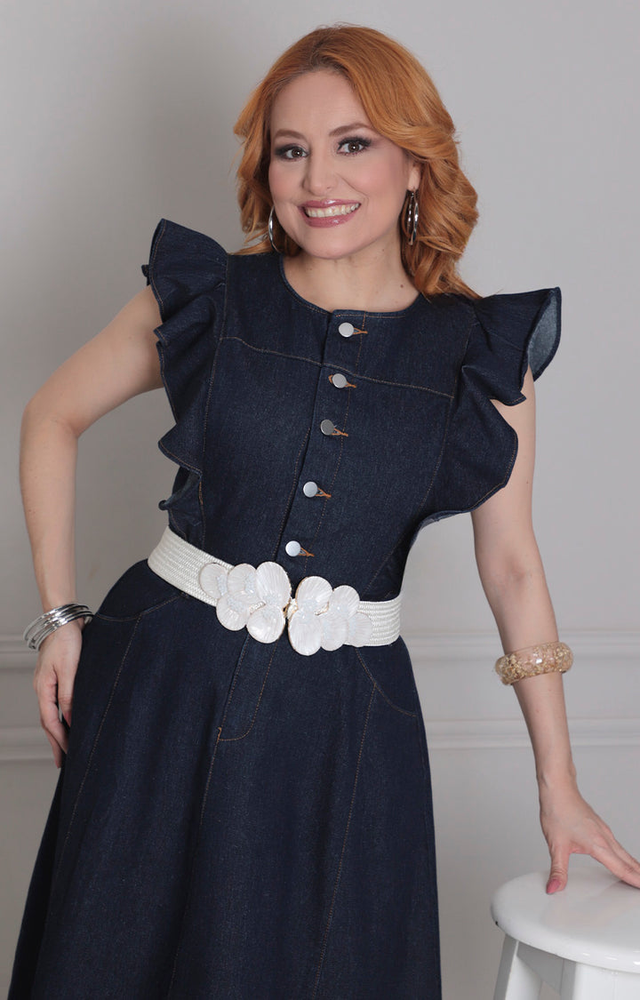 Vestido de mezclilla obscuro - VESTIDO LARGO REGULAR Boutiquemirel 