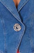 Blusa azul de mezclilla