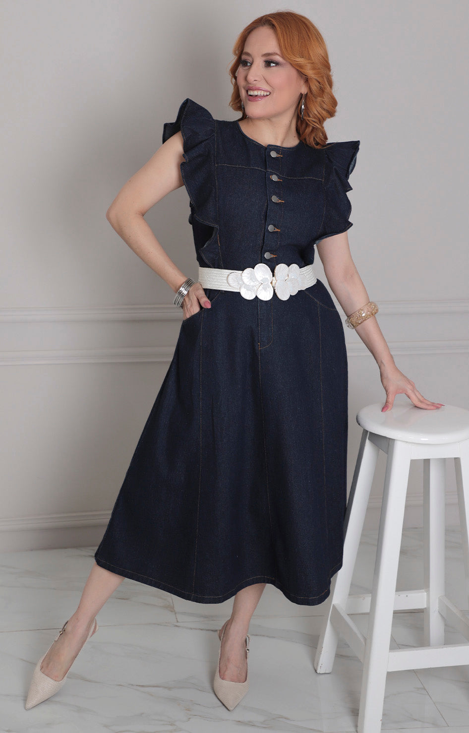 Vestido de mezclilla obscuro - VESTIDO LARGO REGULAR Boutiquemirel 