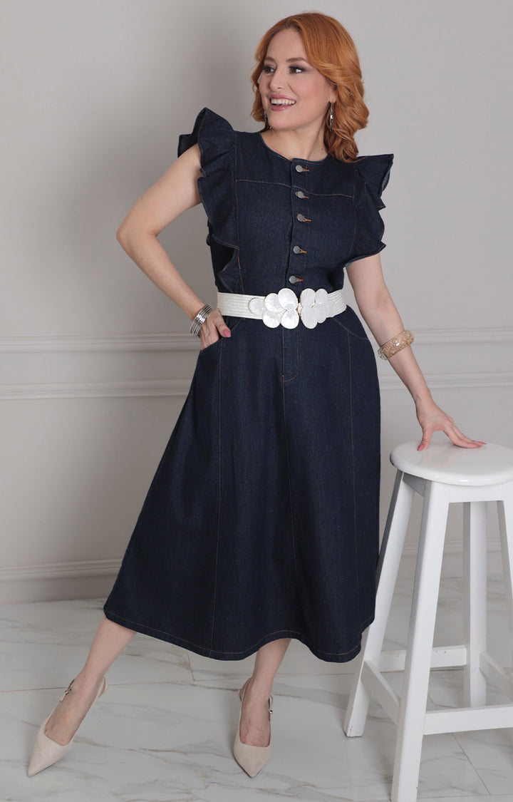 Vestido de mezclilla obscuro - VESTIDO LARGO REGULAR Boutiquemirel 