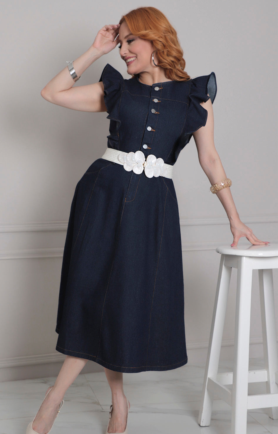 Vestido de mezclilla obscuro - VESTIDO LARGO REGULAR Boutiquemirel 