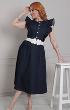 Vestido de mezclilla obscuro - VESTIDO LARGO REGULAR Boutiquemirel 