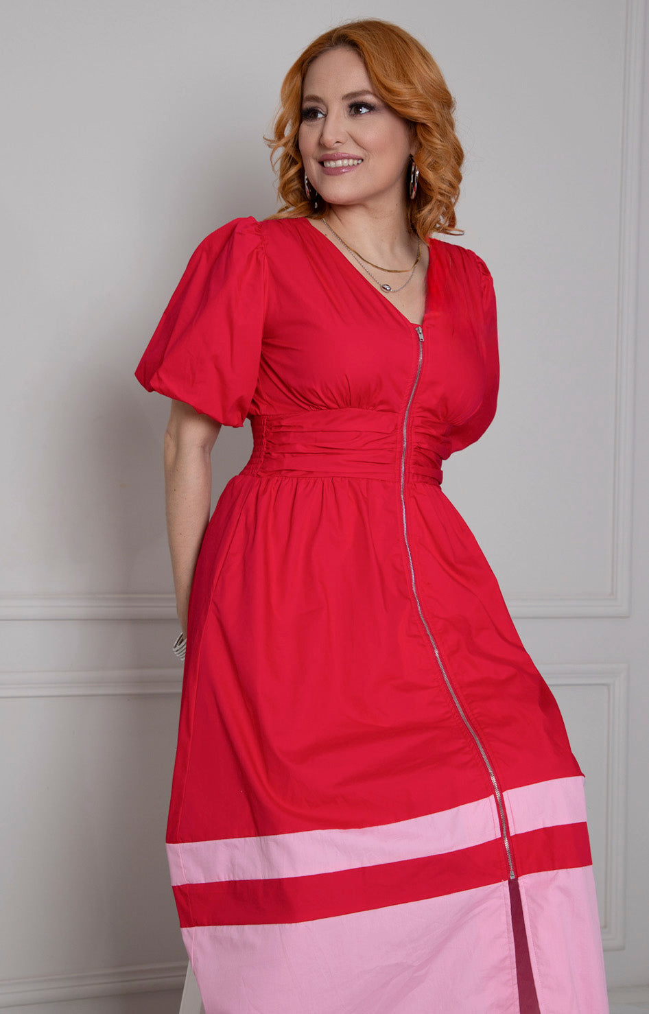 Vestido rojo largo con cierre - VESTIDO LARGO REGULAR Boutiquemirel 