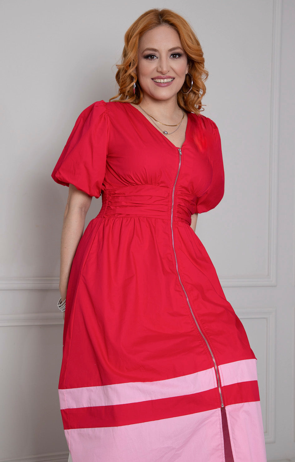 Vestido rojo largo con cierre - VESTIDO LARGO REGULAR Boutiquemirel 