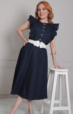 Vestido de mezclilla obscuro - VESTIDO LARGO REGULAR Boutiquemirel 