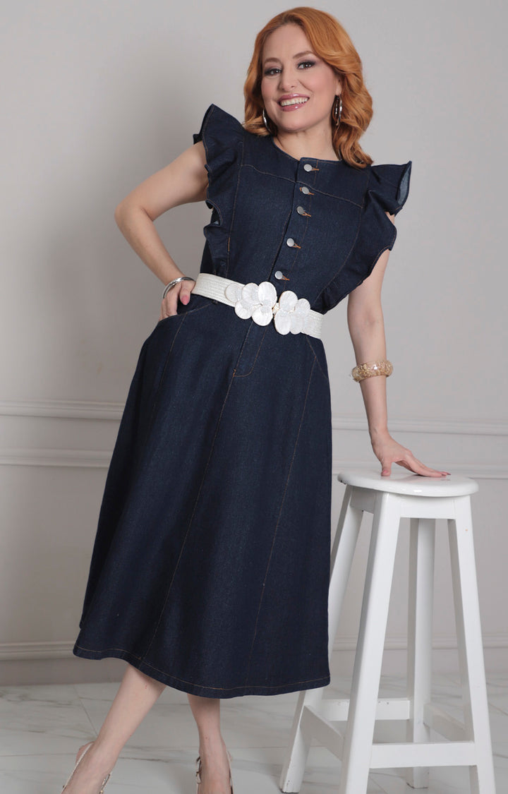 Vestido de mezclilla obscuro - VESTIDO LARGO REGULAR Boutiquemirel 