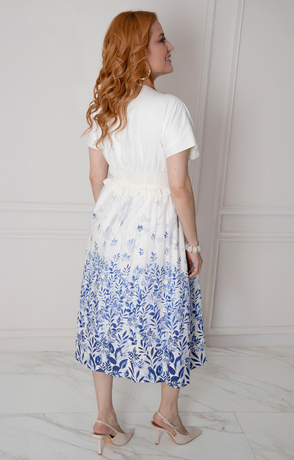 Vestido azul estampado - VESTIDO LARGO REGULAR Boutiquemirel 