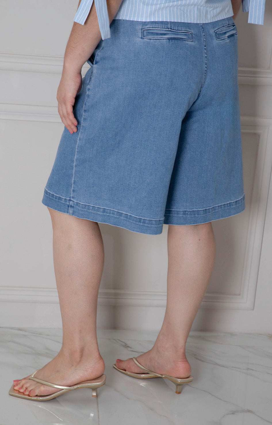 Short azul de mezclilla - SHORT MEZCLILLA CURVY Boutiquemirel 