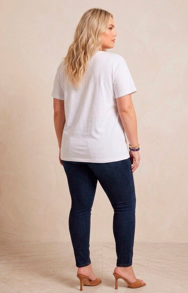 Blusa básica blanca - BLUSAS CURVY Boutiquemirel 