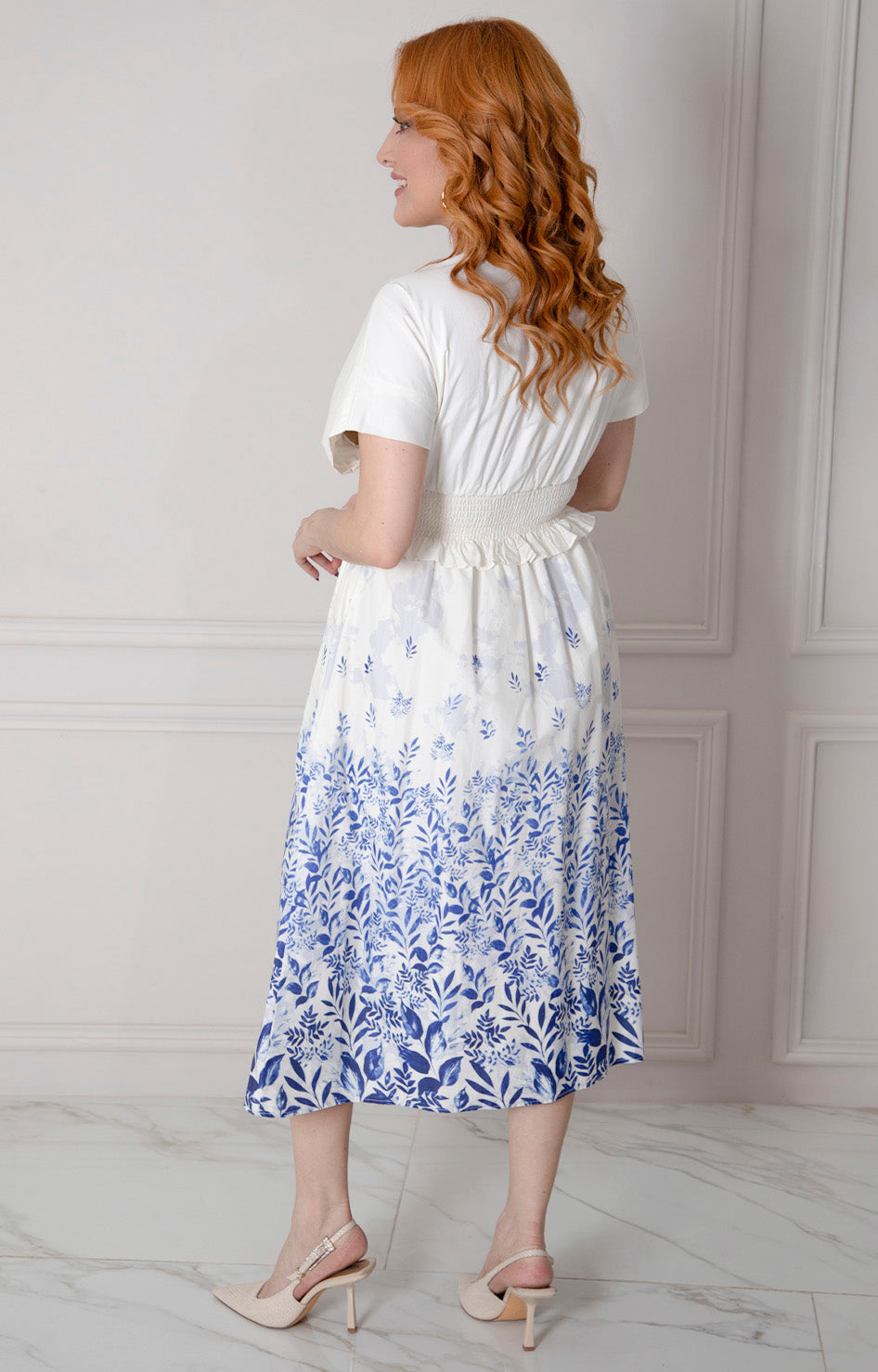 Vestido azul estampado - VESTIDO LARGO REGULAR Boutiquemirel 