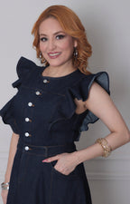 Vestido de mezclilla obscuro - VESTIDO LARGO REGULAR Boutiquemirel 