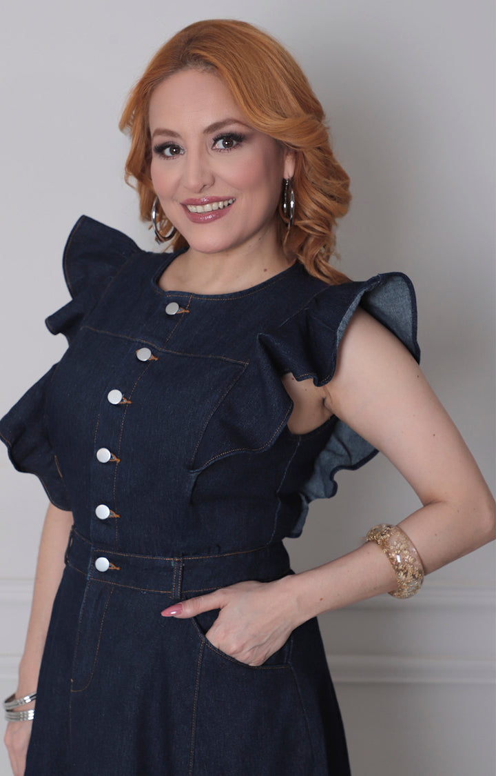 Vestido de mezclilla obscuro - VESTIDO LARGO REGULAR Boutiquemirel 