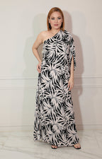 Vestido estampado asimétrico de un hombro - VESTIDO Boutiquemirel 