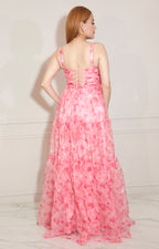 Vestido rosa estampado de tirantes - VESTIDO Boutiquemirel 
