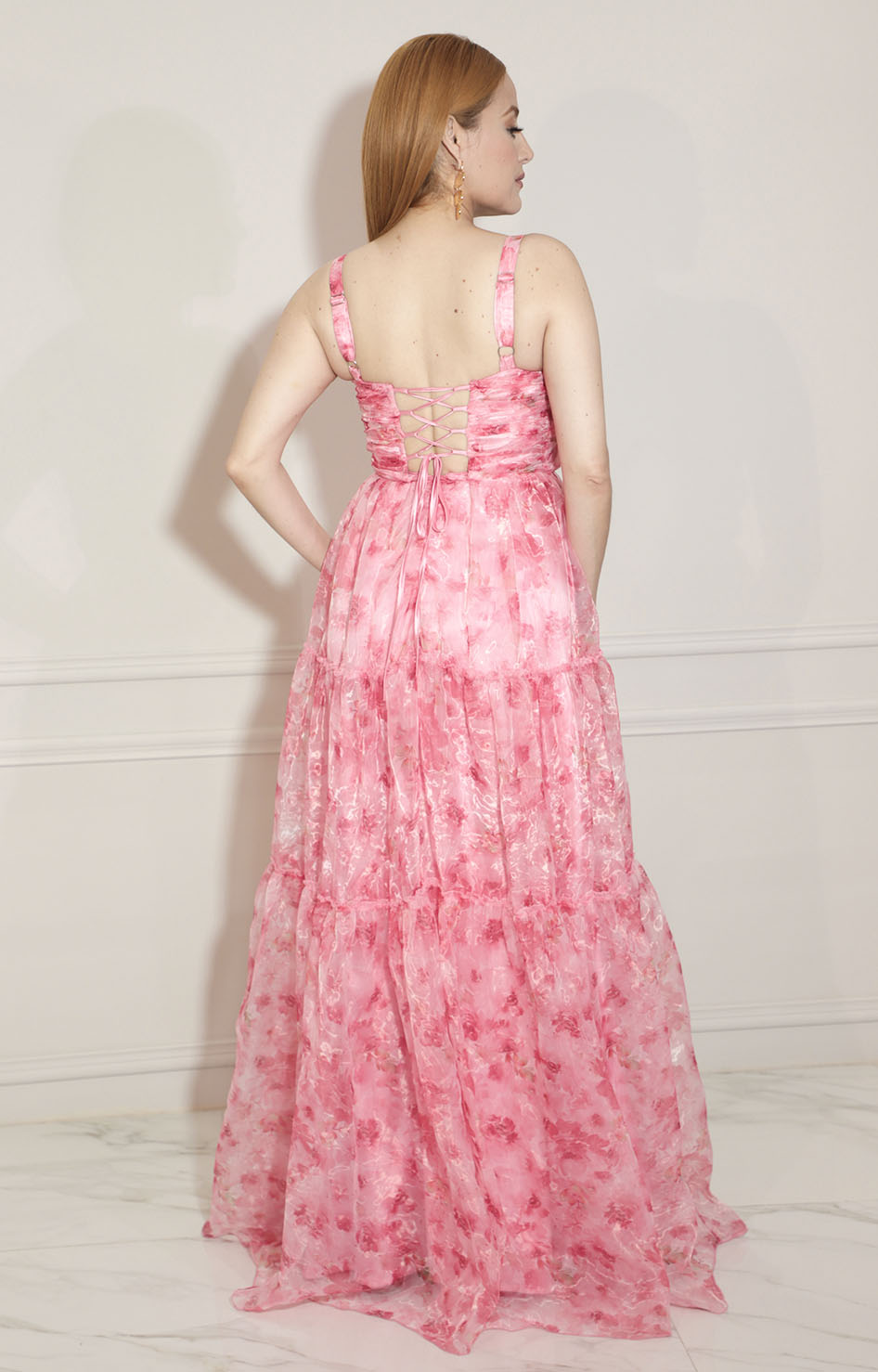 Vestido rosa estampado de tirantes - VESTIDO Boutiquemirel 