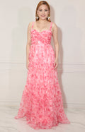 Vestido rosa estampado de tirantes - VESTIDO Boutiquemirel 