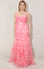 Vestido rosa estampado de tirantes - VESTIDO Boutiquemirel 