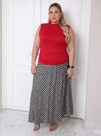 Blusa sin manga drapeada