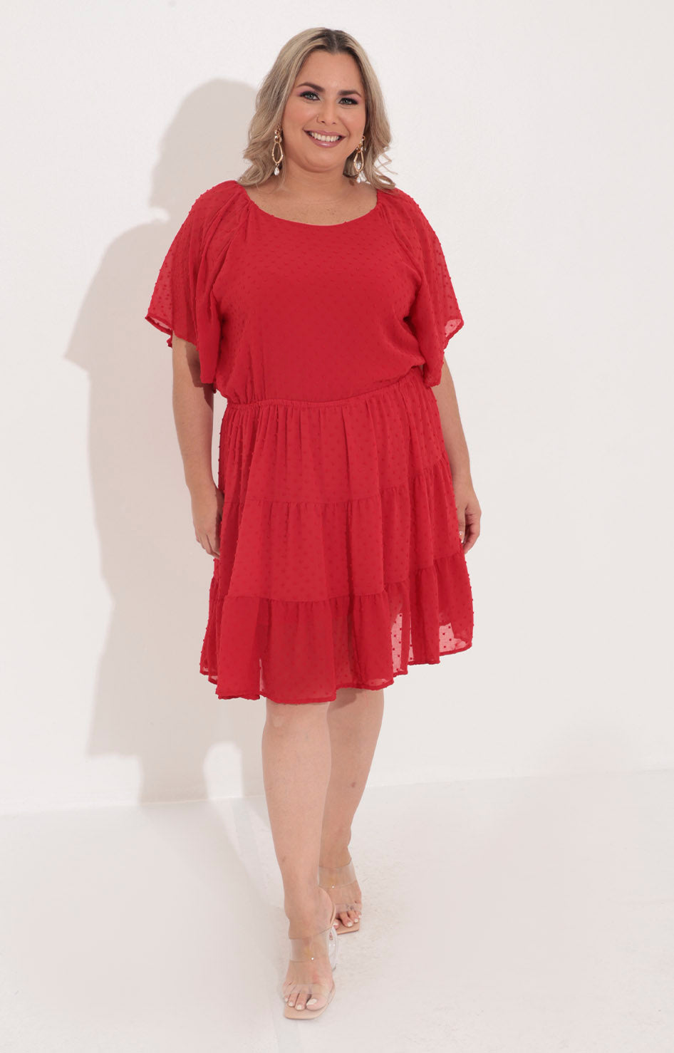 Vestido rojo con diseño 3D - VESTIDO Boutiquemirel 