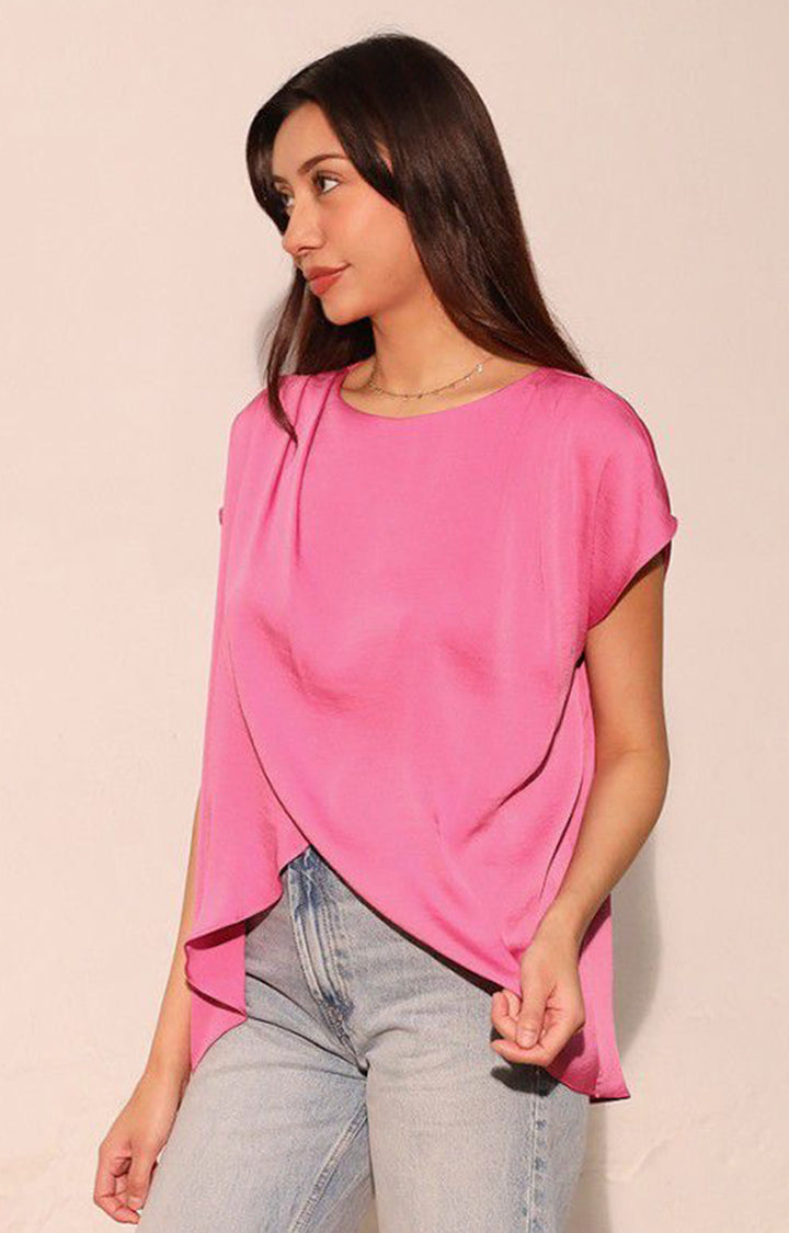Blusa fucsia asimétrica - BLUSA REGULAR Boutiquemirel 