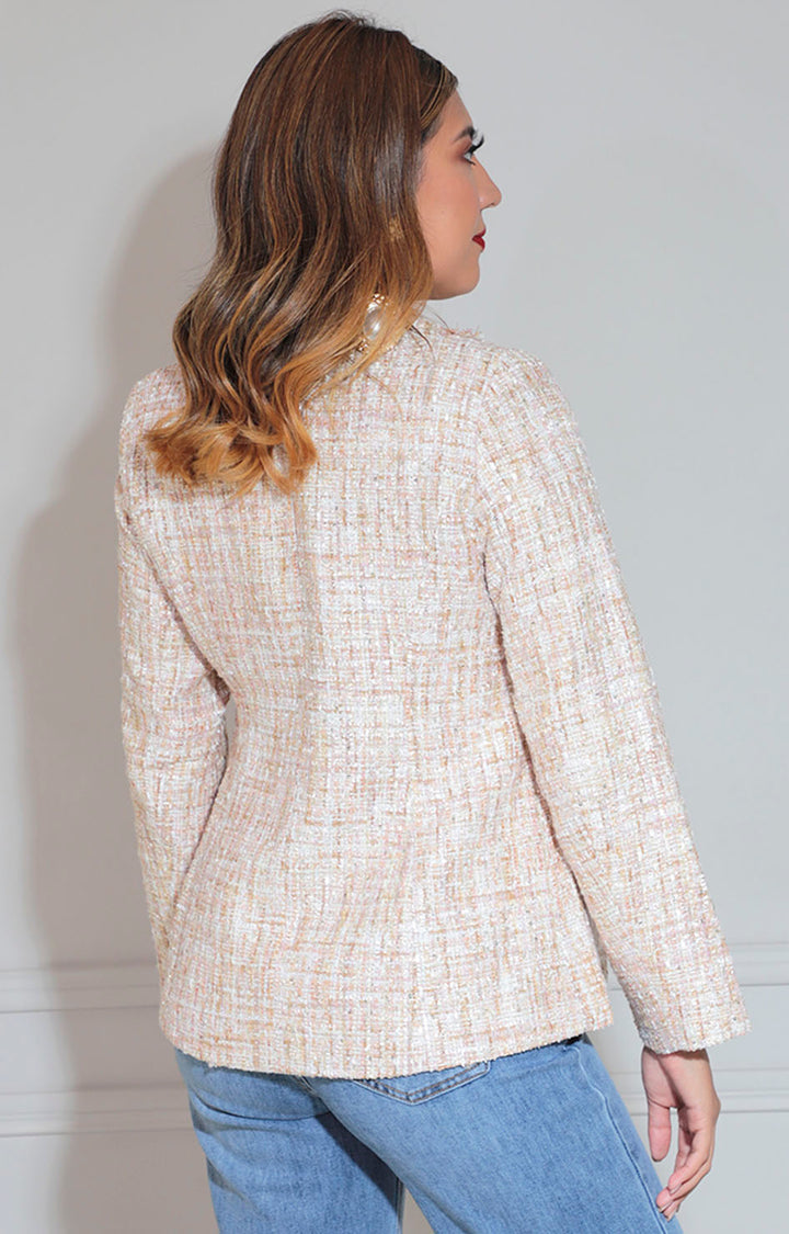 Saco beige con bolsas