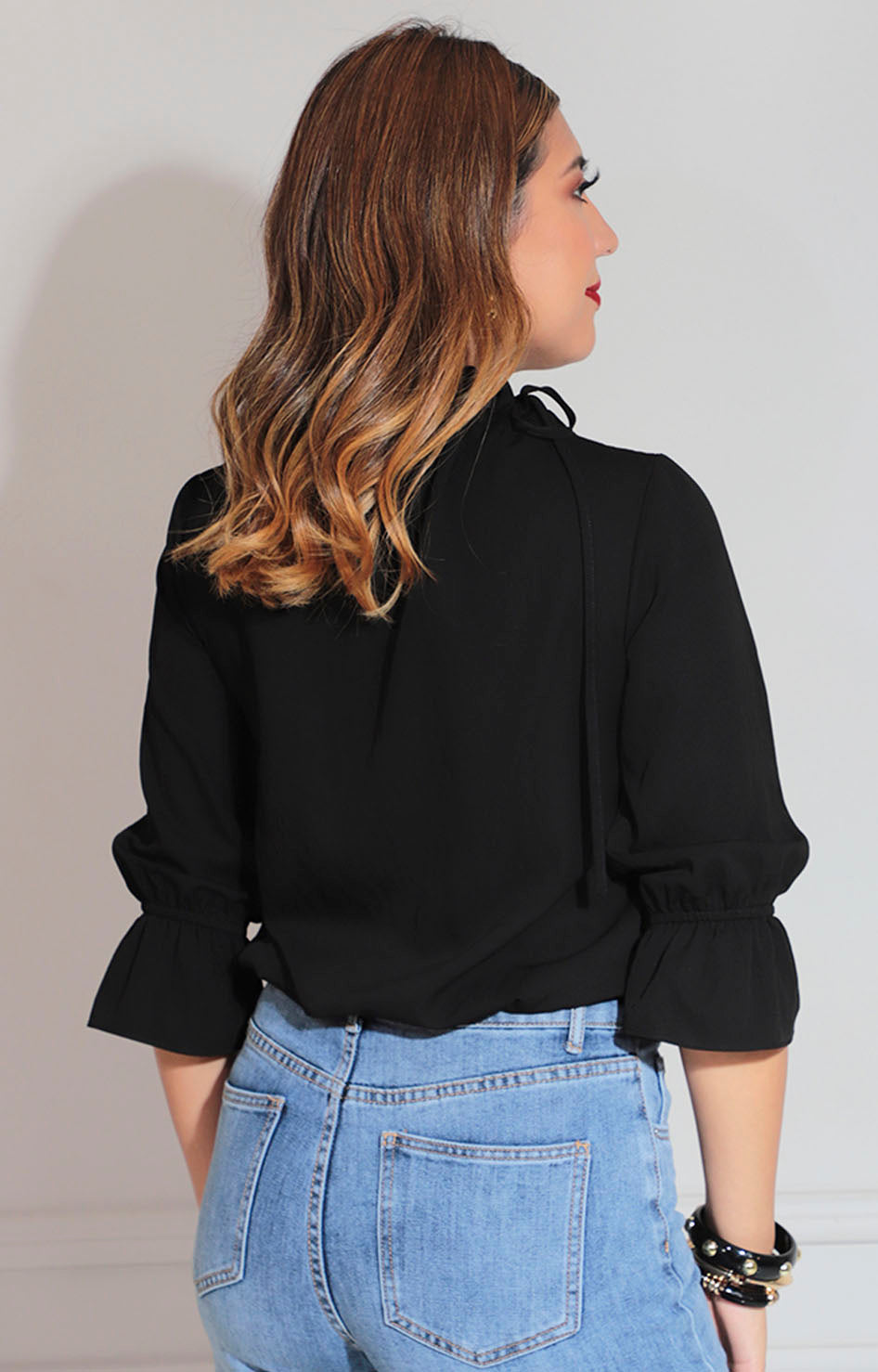 Blusa negra lisa - BLUSA Boutiquemirel 