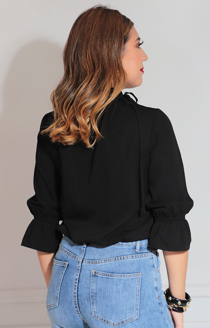 Blusa negra lisa - BLUSA Boutiquemirel 