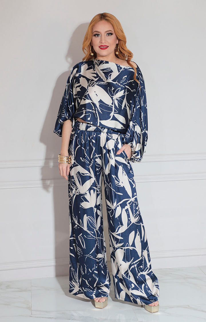 Conjunto azul estampado