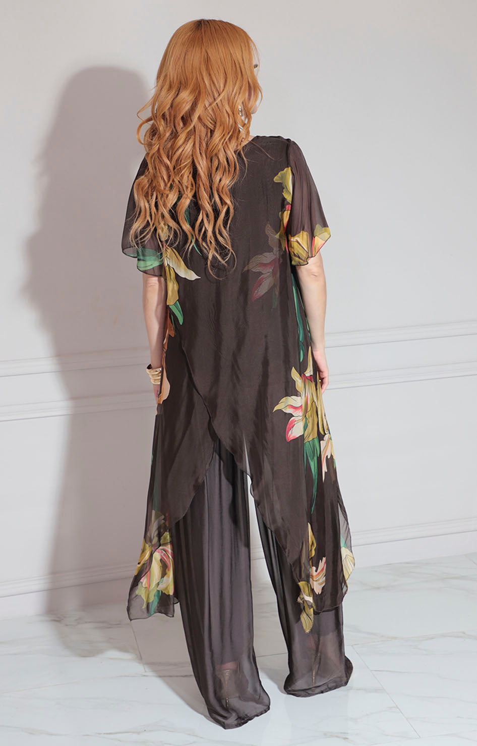 Conjunto café estampado