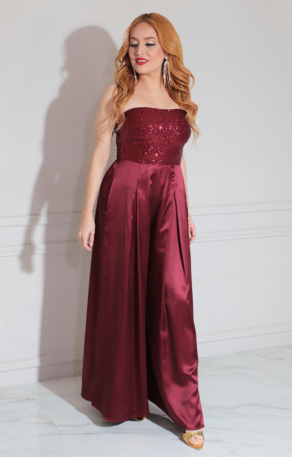 Palazzo vino con glitter