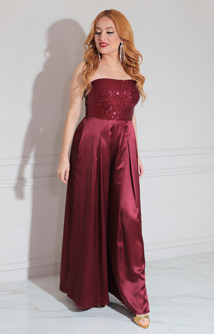 Palazzo vino con glitter