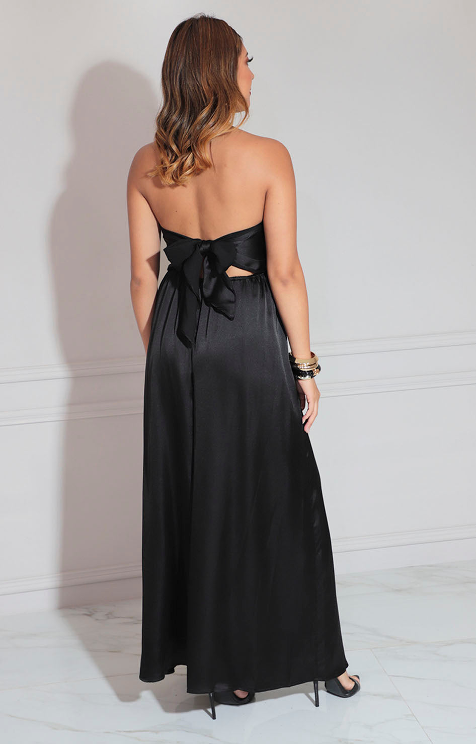 Palazzo negro con glitter