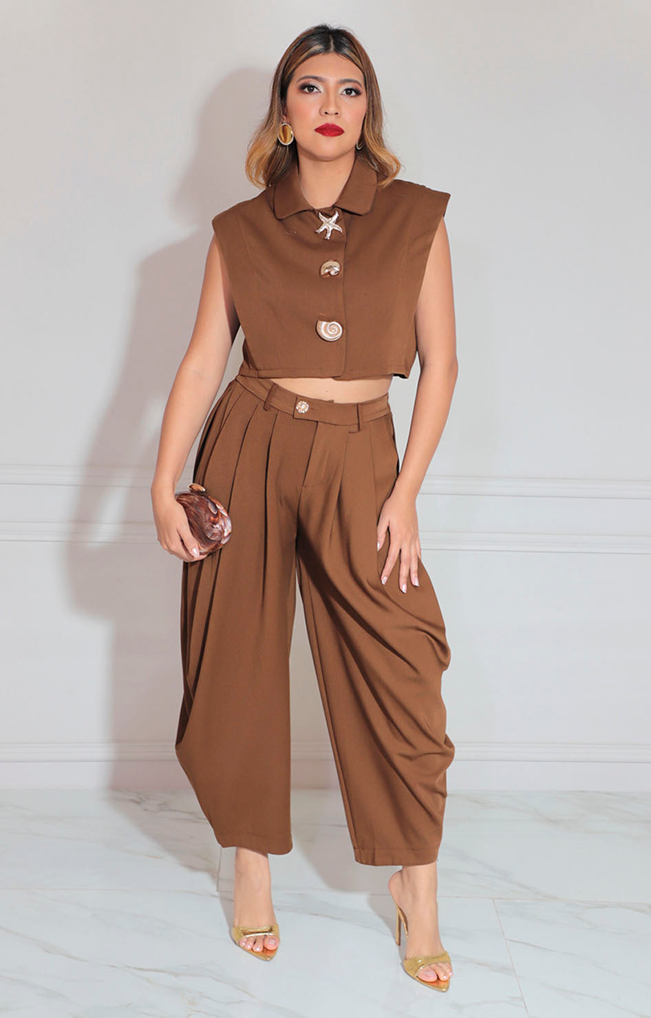 Conjunto café - CONJUNTO Boutiquemirel 